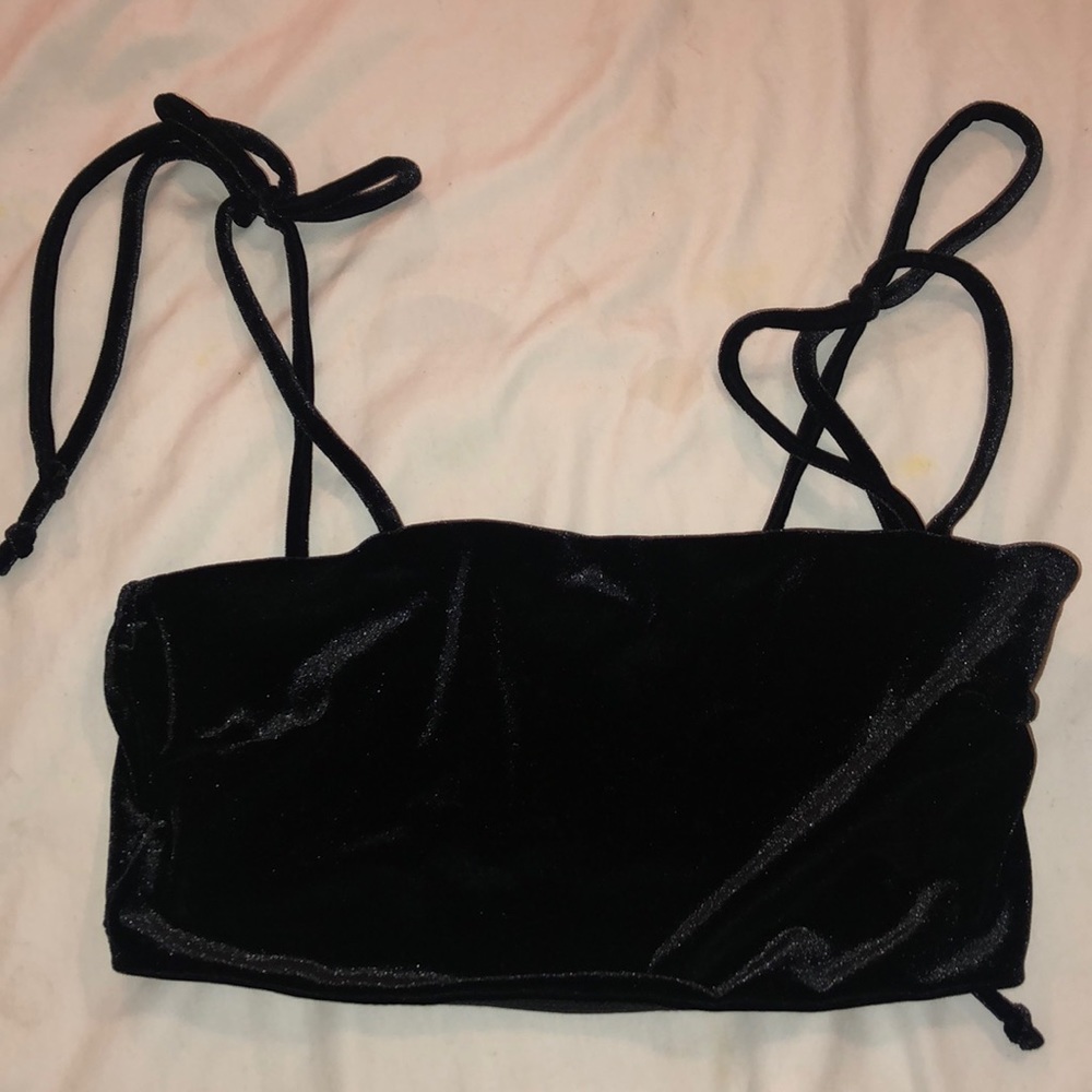 Black suede top